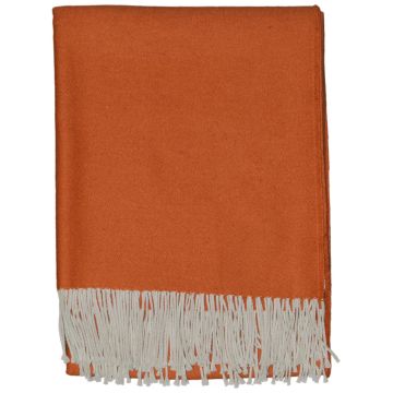 Alpaka Wolle Plaid - Orange