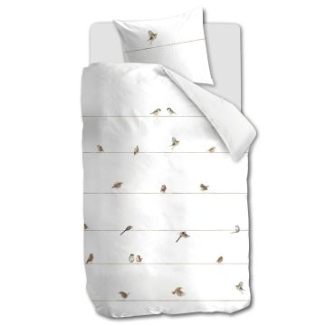 Marjolein Bastin Dekbedovertrek gathering Naturel 1-persoons 140 x 200/220 cm