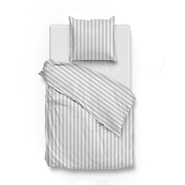 ZoHome Taubengrauer Bettbezug Banda-di-Lino, 100 % Baumwolle