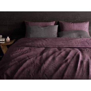 Franela Bettbezug aus Bio-Flanell Bordeauxrot