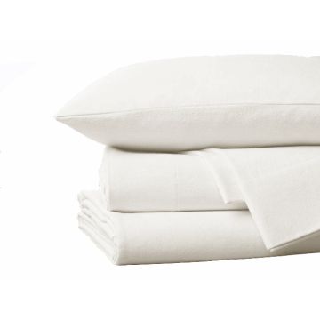 Flanell-Spannbettlaken Ecru