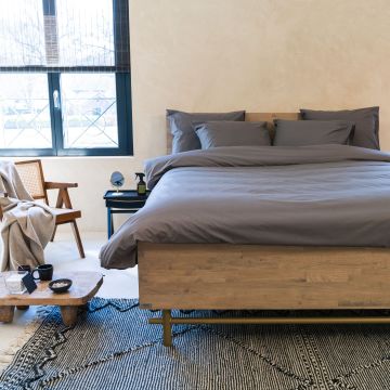 Kayori Shizu Dekbedovertrek Katoenperkal - Antracite - Katoen-Perkal