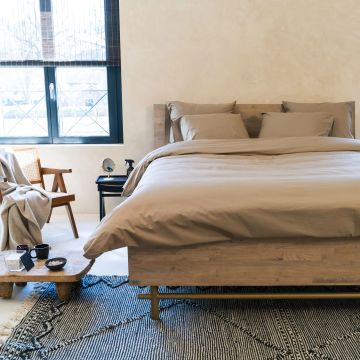 Kayori Shizu Dekbedovertrek Katoenperkal - Taupe - Katoen-Perkal