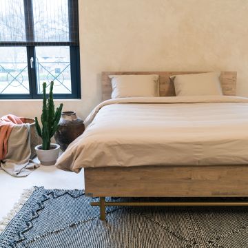 Kayori Shizu Dekbedovertrek Katoenperkal - Zand - Katoen-Perkal