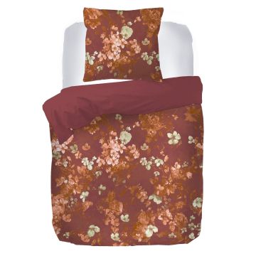 Kayori Dekbedovertrek Senji Katoensatijn - Rood - Katoen-Satijn